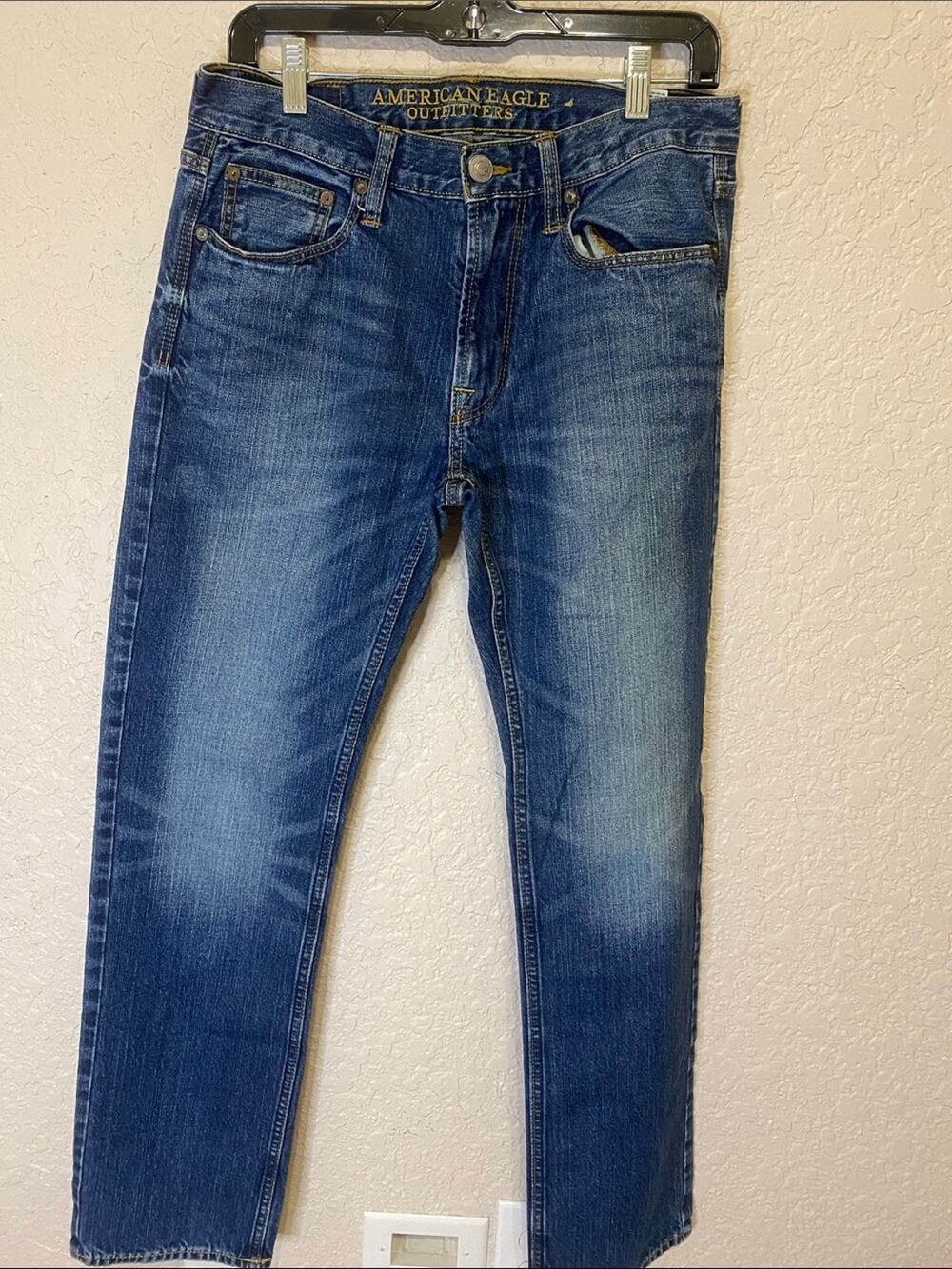 American Eagle Outfitters Men’s Medium Blue Slim Straight Jeans 30x32